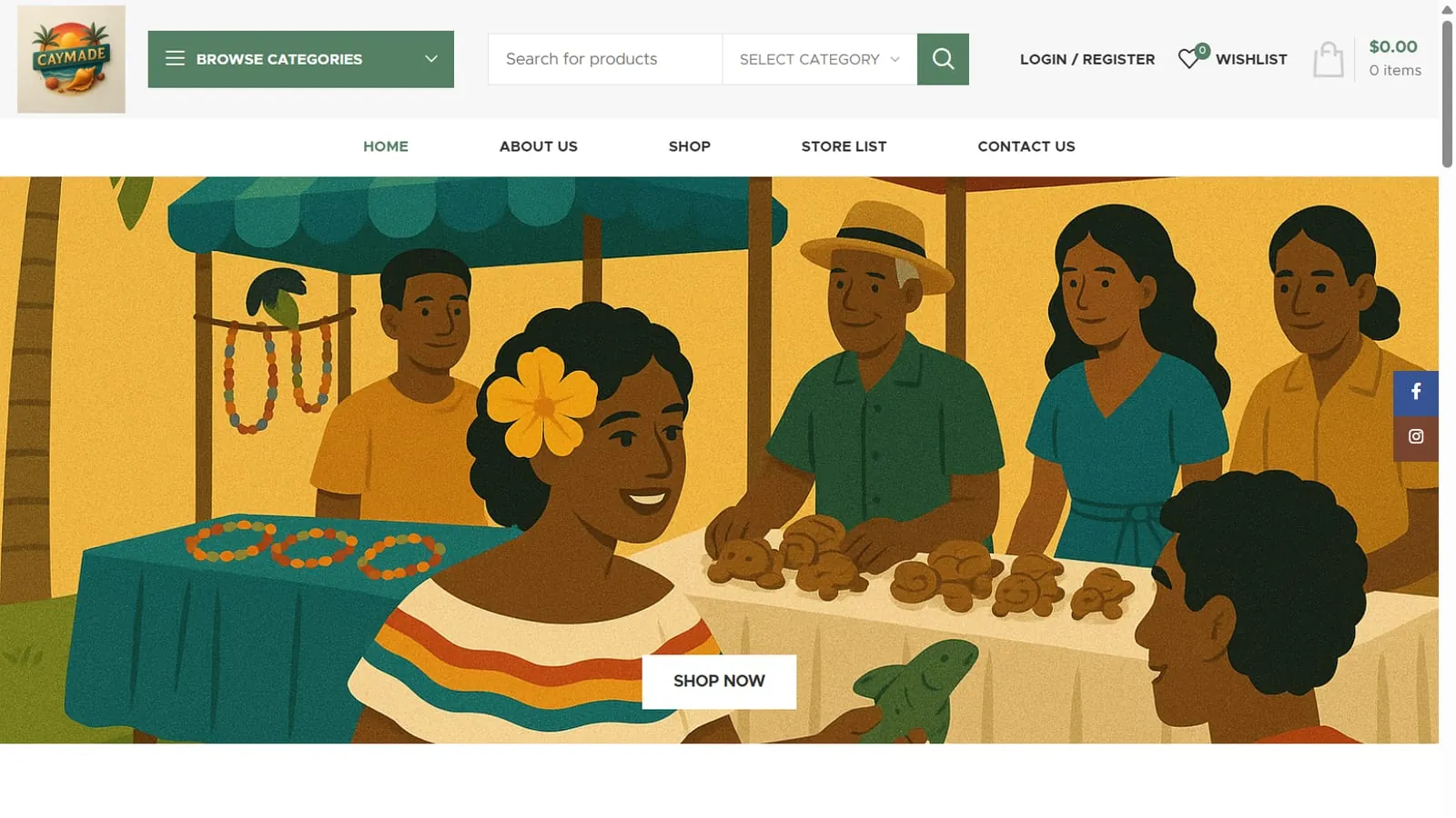 CayMade: online marketplace for local makers screenshot