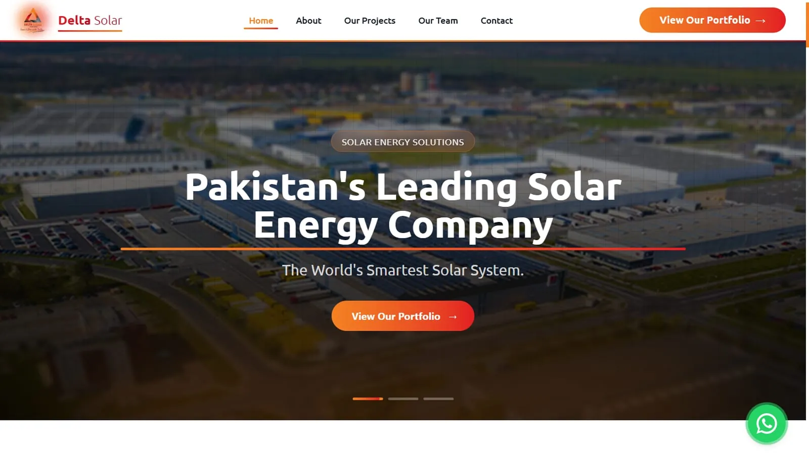 Delta Solar: company website screenshot