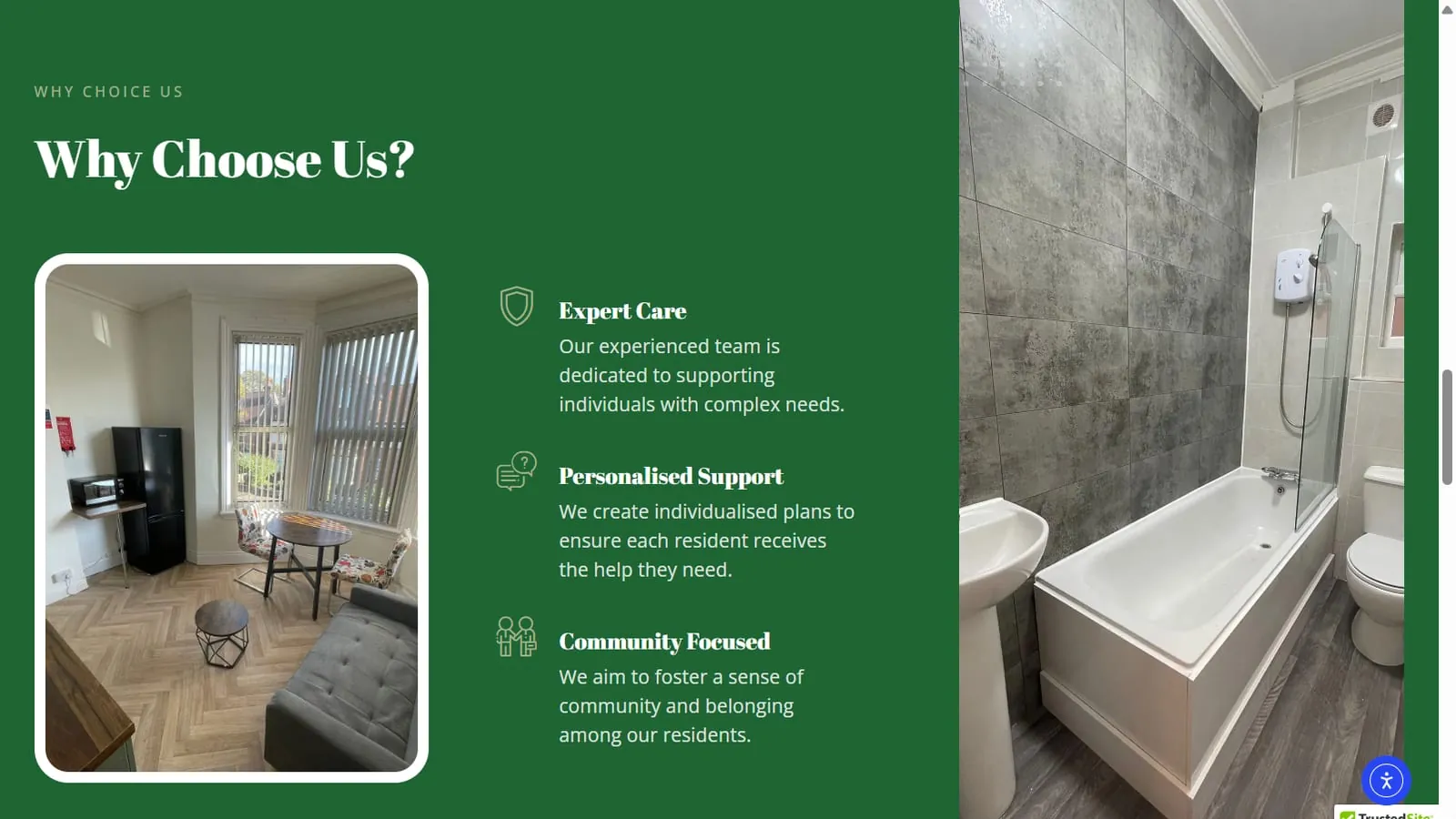 Jahn Housing & Support: website for a supported housing provider screenshot